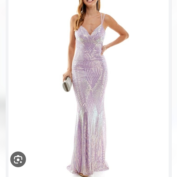 Macy's Dresses Prom Gown Size 34 Purple Sequin Poshmark